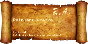 Reinhart Aranka névjegykártya